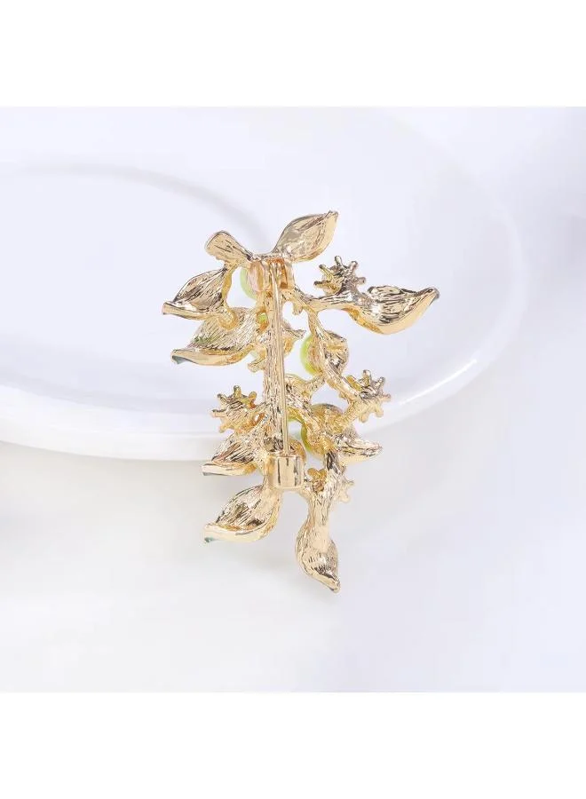 Rovaux  Pearl Crystal Brooch for Women | Best Price UAE